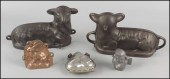 CAST IRON LAMB MOLD. Together