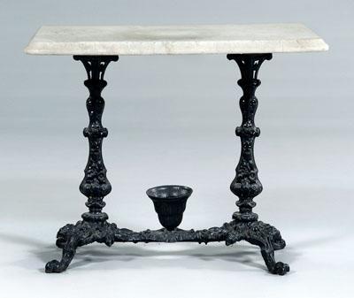 Cast iron marble-top garden