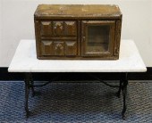 CAST IRON MARBLE TOP SIDE TABL