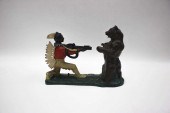 CAST IRON MECHANICAL BANK "IND