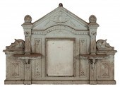CAST IRON MIRROR-BACK OVERMANT