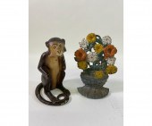 Cast iron monkey door stop, ci