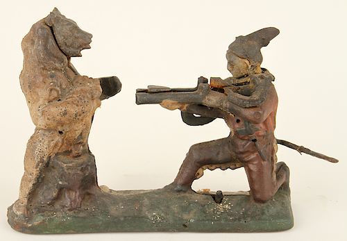 CAST IRON NATIVE AMERICAN BEAR
