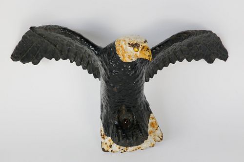 CAST IRON PAINTED AMERICAN BALD