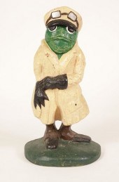 CAST IRON PAINTED DOORSTOP OF