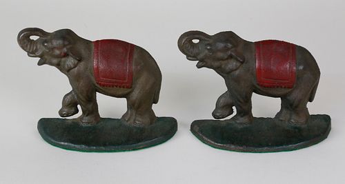 CAST IRON PAINTED ELEPHANT