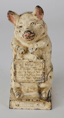 CAST IRON PAINTED STILL BANK "THE