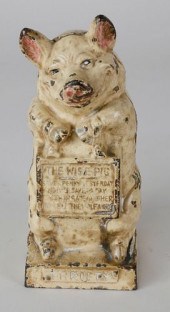 CAST IRON PAINTED STILL BANK "