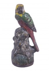 CAST IRON PARROT DOORSTOP Earl