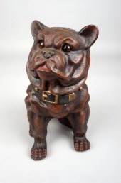 CAST IRON PIGGY BANK IN THE FO