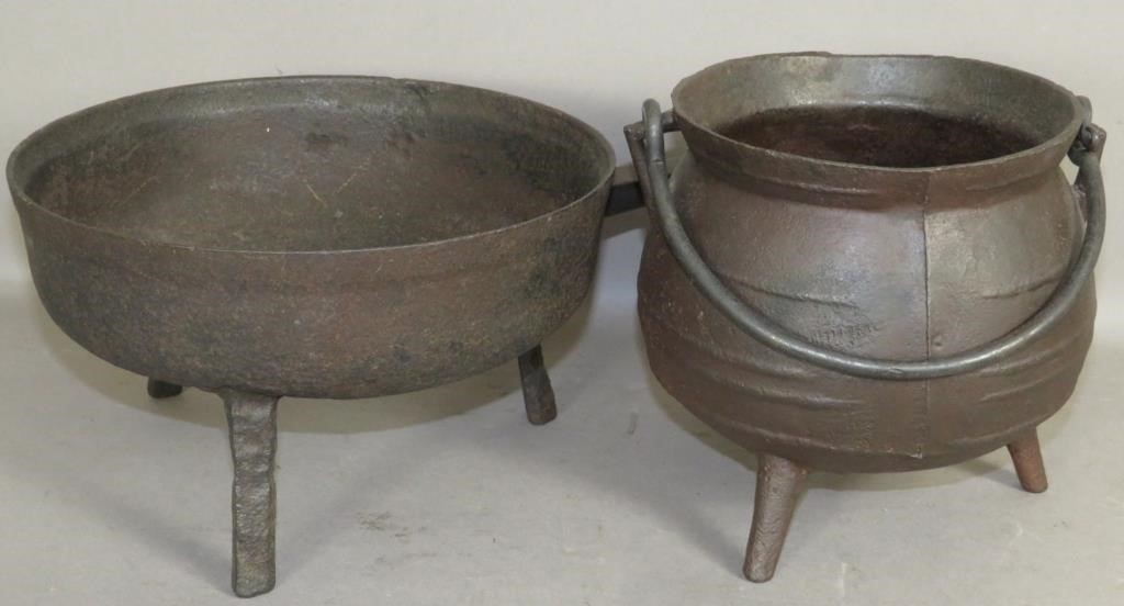 CAST IRON POT & SKILLETca. 1760;