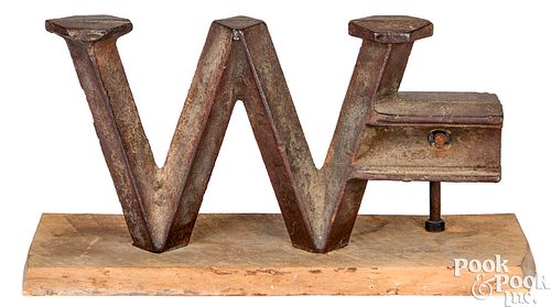 CAST IRON &QUOT;W&QUOT; WINDMILL