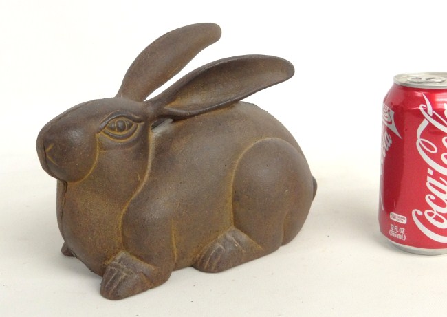 Cast iron rabbit doorstop.