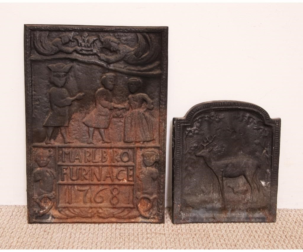 Cast iron reproduction fire back