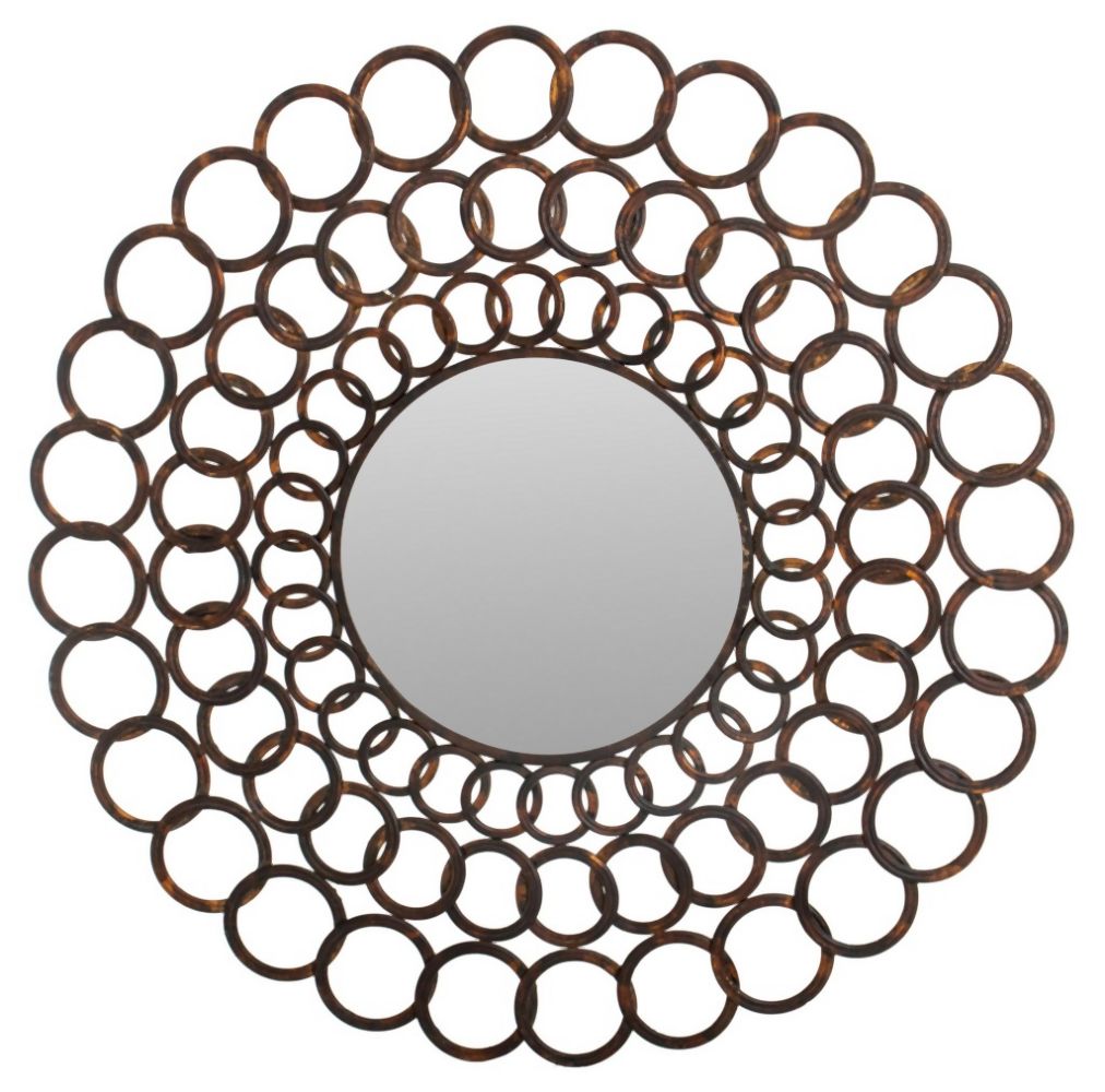 CAST IRON RING FORM MIRROR Cast