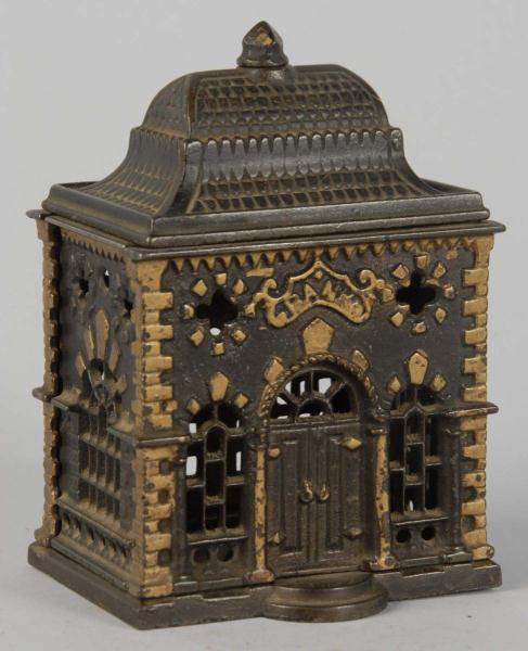 Cast Iron Roof Still Bank. 