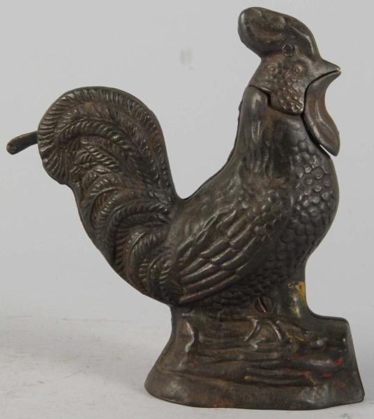 Cast Iron Rooster Mechanical Bank.
