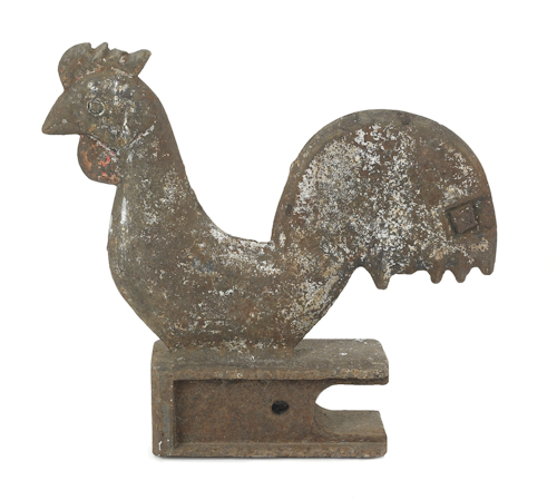 Cast iron rooster mill weight