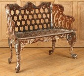 CAST IRON ROSE GARDEN BENCHA c
