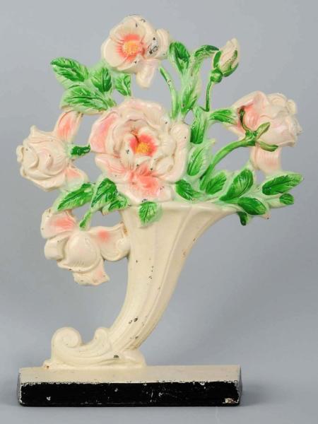 Cast Iron Roses in Slant Vase