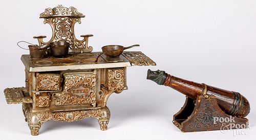 CAST IRON ROYAL MINIATURE STOVE,