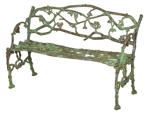 CAST IRON RUSTIC SETTEEAmerican,