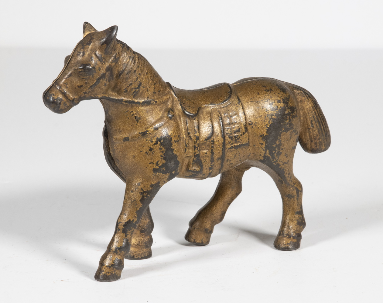 CAST IRON SADDLE HORSE STILL BANK