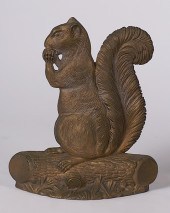 Cast Iron Squirrel Doorstop Am