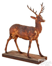 CAST IRON STAG GARDEN SCULPTUR