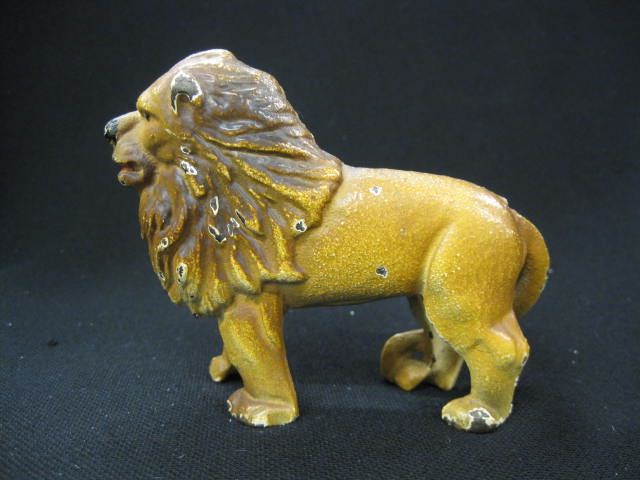Cast Iron Still Bank of a Lion 3
