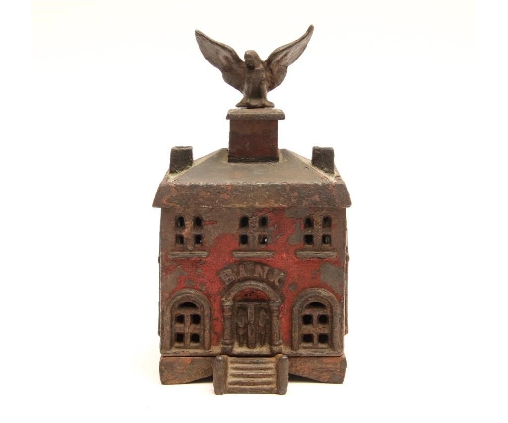 Cast iron still bank of a bank