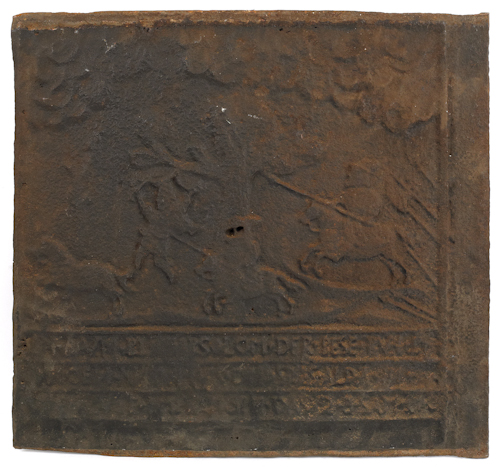 Cast iron stove plate 18th c. The