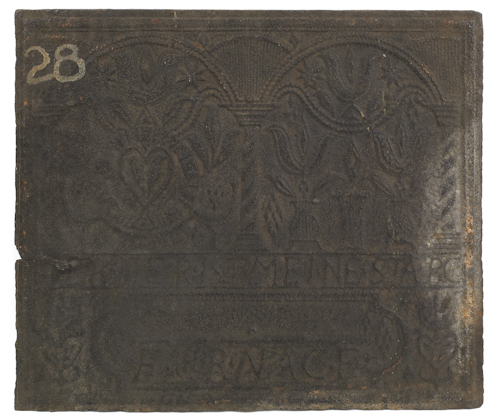 Cast iron stove plate 18th c.