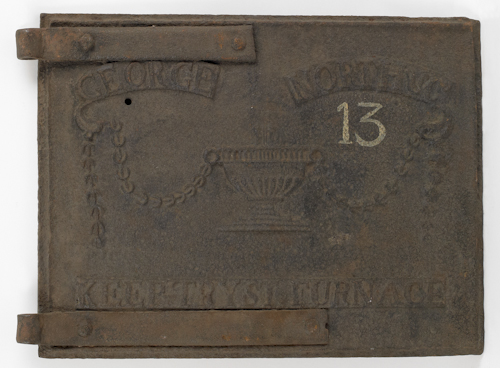 Cast iron stove plate 18th c.