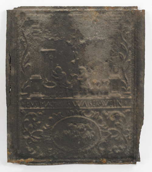 Cast iron stove plate 18th c.