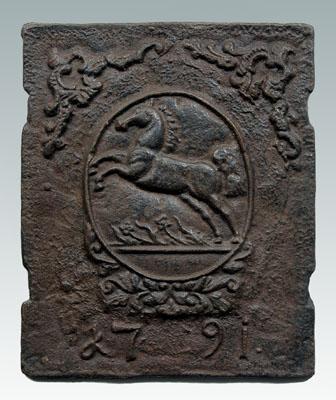 Cast iron stove plate, central