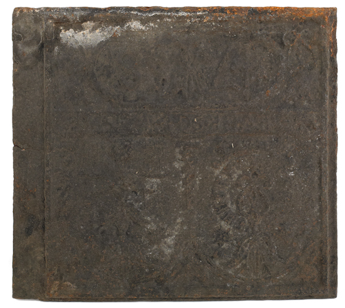 Cast iron stove plate Treasure of