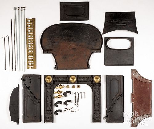 CAST IRON STOVE WITH BRASS