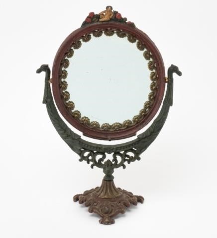 CAST IRON SWIVEL DRESSER MIRRORA