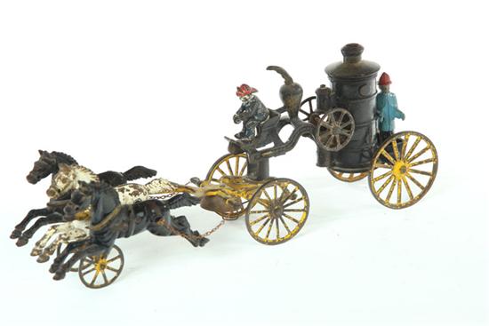 CAST IRON TOY PUMP WAGON.  American