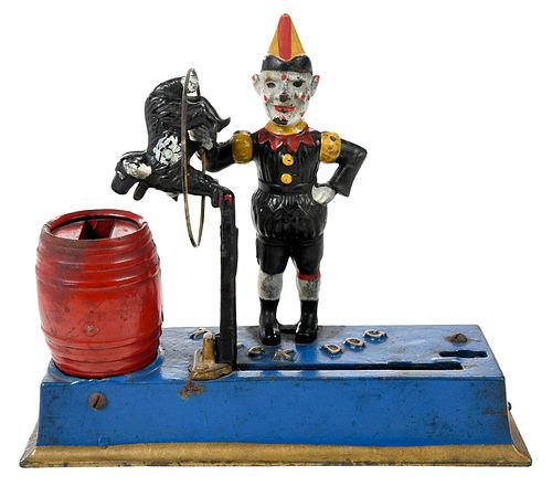 CAST IRON TRICK DOG BANKearly
