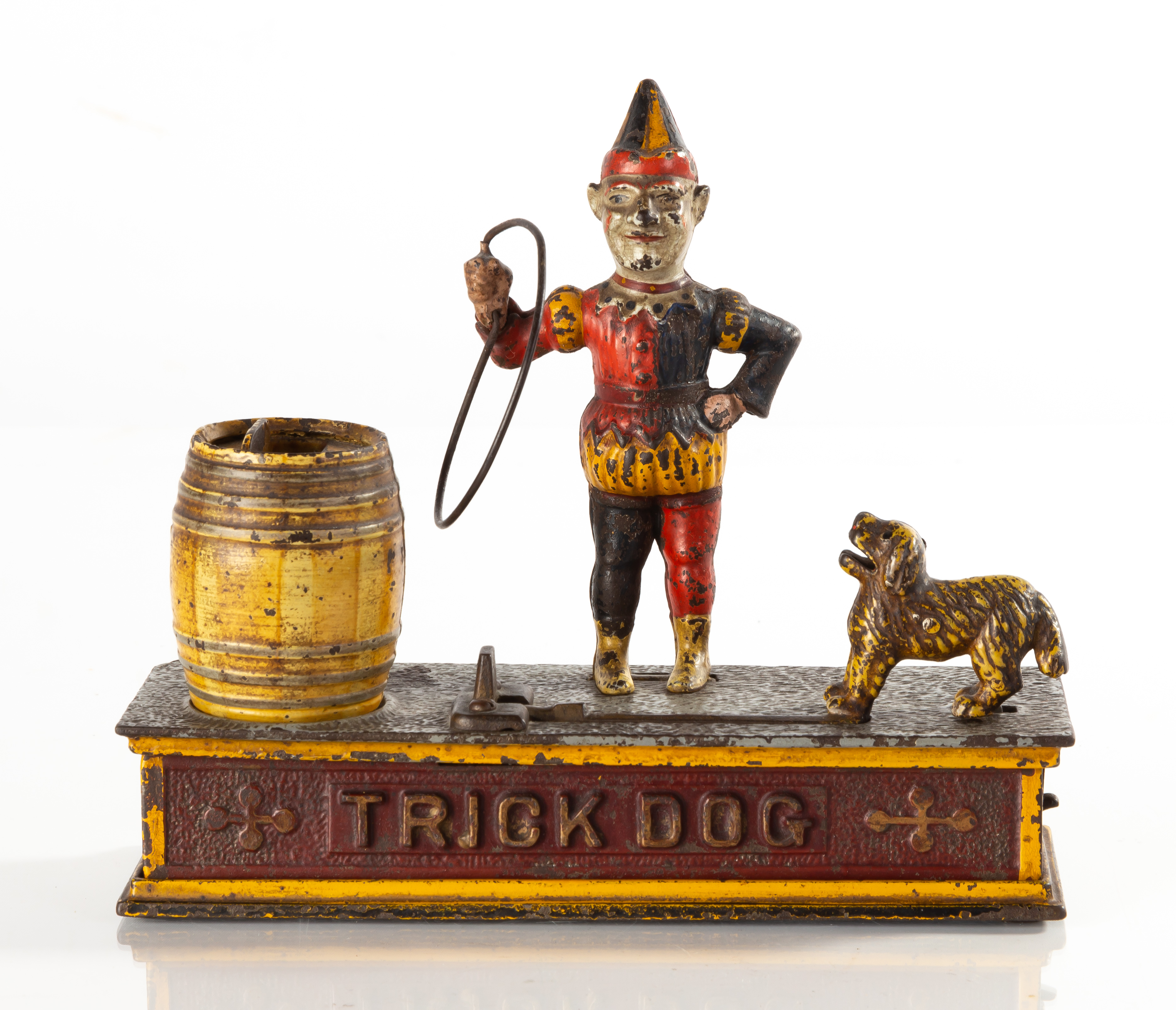 CAST IRON TRICK DOG MECHANICAL BANK