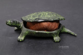 CAST IRON TURTLE POTPOURRI BOX