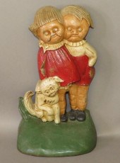 CAST IRON TWINS DOORSTOPca. la