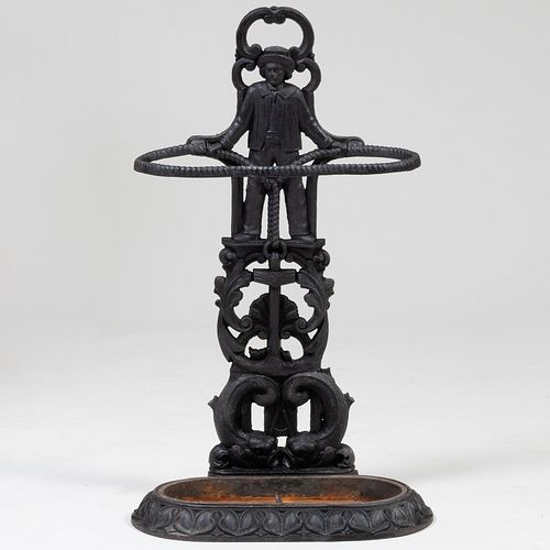 CAST-IRON UMBRELLA STAND WITH A