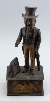 CAST IRON UNCLE SAM MECHANICAL