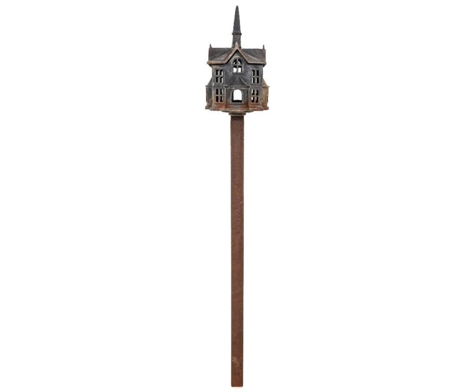 Cast iron Victorian style birdhouse