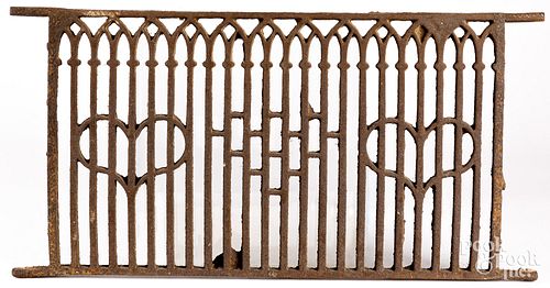 CAST IRON WINDOW GRATE, 19TH C.Cast