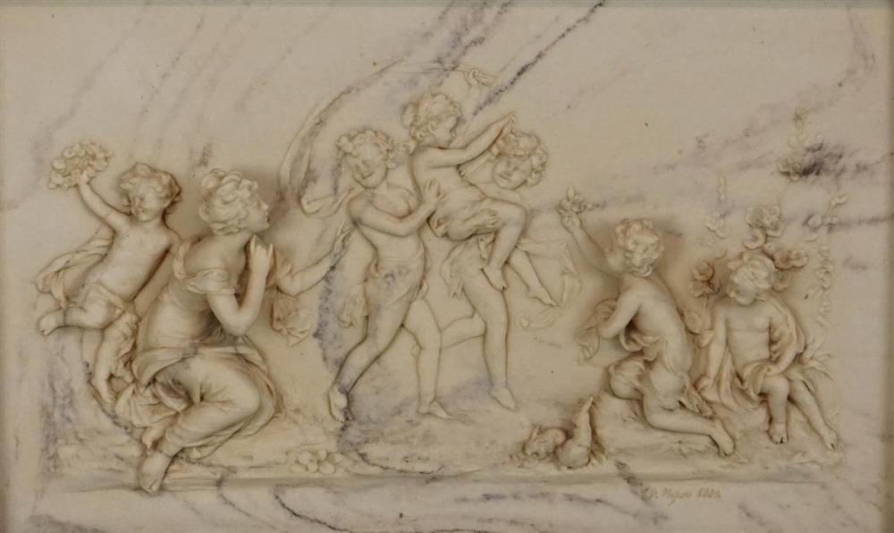 CAST MARBLE BAS-RELIEF OF