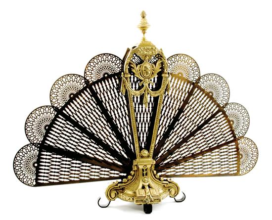 Cast-metal and copper fireplace